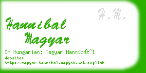 hannibal magyar business card